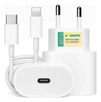 Carregador completo iPhone (fonte + cabo) Turbo 25w